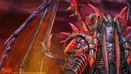 Horns fantasy art armor red eyes artwork wallpaper