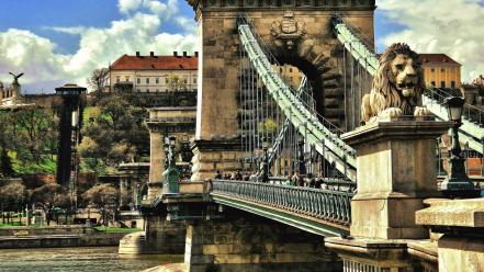 Hungary chain bridge budapest europe wallpaper