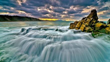 Landscapes nature rocks sea wallpaper