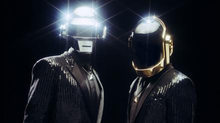 Robots daft punk shiny helmets suit-jacket wallpaper