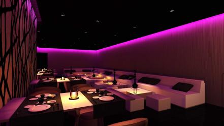 Bar lighting night club torino neon lounge wallpaper