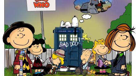 Brown doctor who crossovers peanuts (comic strip) wallpaper