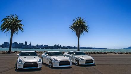 Cars nissan white gt-r gtr wallpaper