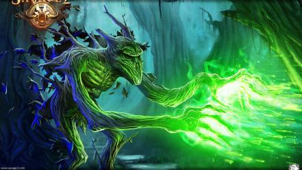 Creatures savage forest green light game fantasy wallpaper