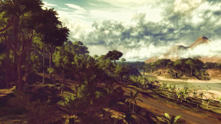 Jungle artwork just cause 2 beach wallpaper