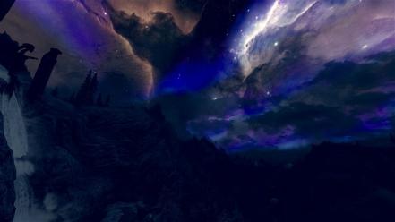 Landscapes stars the elder scrolls v: skyrim wallpaper