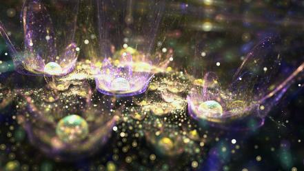 Light rainbows glitter splashes drops wallpaper