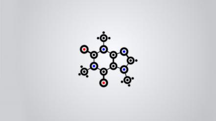 Minimalistic molecule wallpaper