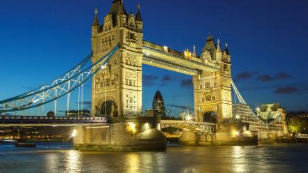 Night london bridges wallpaper