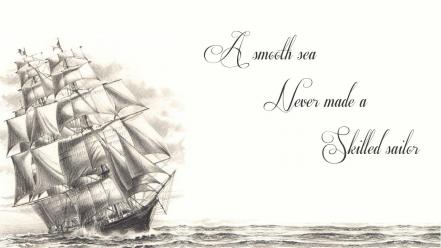 Quotes ships drawings white background wallpaper