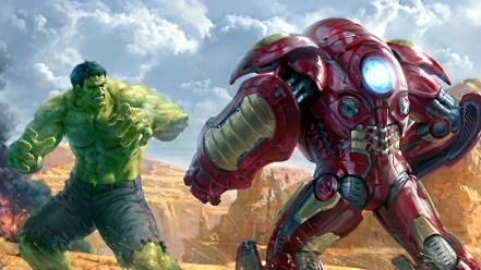 Superheroes digital art marvel the hulk hulkbuster wallpaper