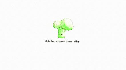 Text funny broccoli wallpaper
