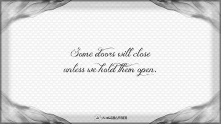 Video games quotes grayscale wisdom doors motivational antichamber wallpaper