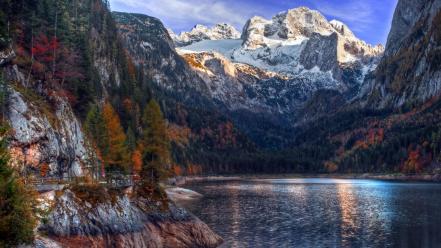 Austria colors forests go lakes wallpaper