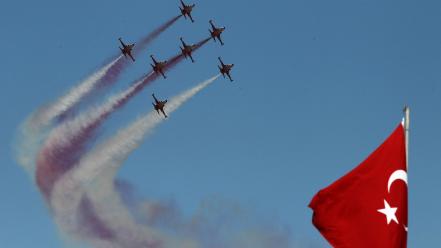 Ay turk turkish air force forces flag wallpaper