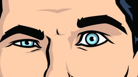 Close-up eyes eyebrows sterling archer (tv) wallpaper