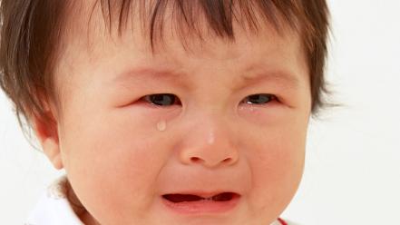 Cute baby crying wallpaper