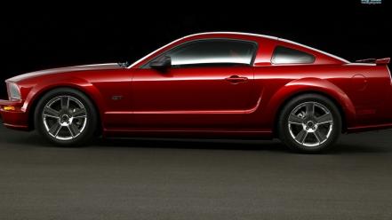 Ford mustang gt muscle car red paint wallpaper