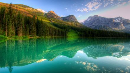 Forests lakes mountains nature outdoors wallpaper
