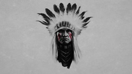 Indian chief head wallpaper