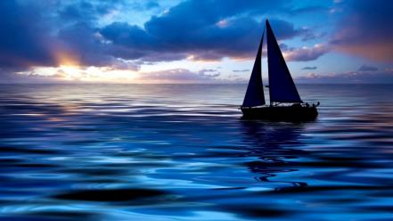 Ships sailing sea wallpaper