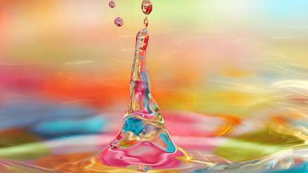Water abstract drop colors lovely wallpaper