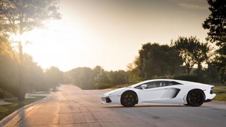 White lamborghini lp700 wallpaper