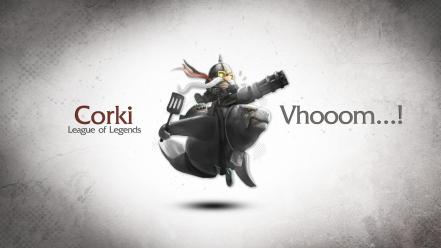 Corki league of legends video games wallpaper