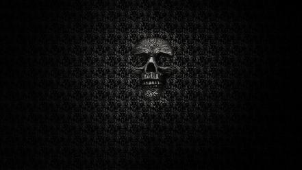 Dark skull background wallpaper