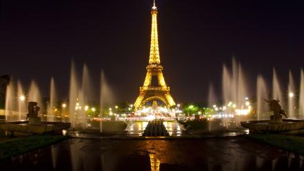 Eiffel tower paris night wallpaper