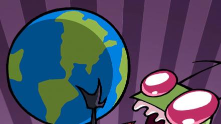 Robots invader zim earth gir wallpaper