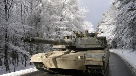 Winter army tanks wallpaper