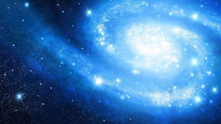 Blue galaxy background wallpaper