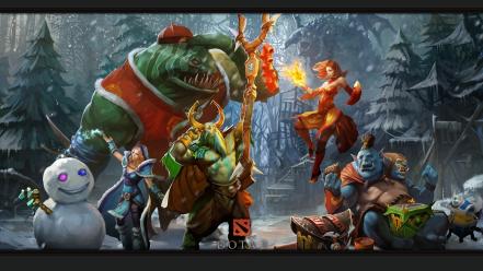 Christmas crystal maiden lina inverse ogre magi roshan wallpaper