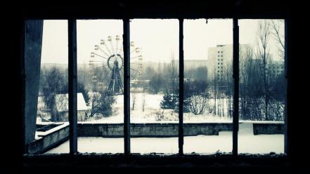 Cityscapes pripyat amusement park ukraine ghost town wallpaper