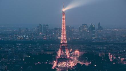 Eiffel tower france paris buildings lights wallpaper