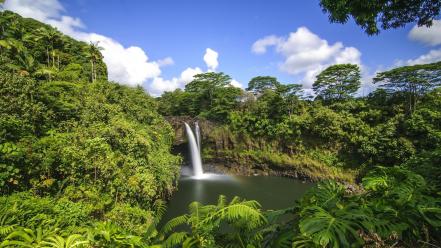 Landscapes nature hawaii waterfalls wallpaper