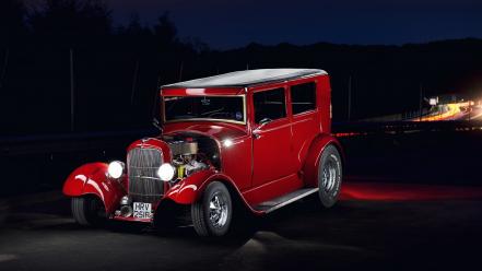 Red cars hot rod ford wallpaper