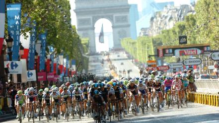 Triomphe champs elysées paris tour france cycling wallpaper