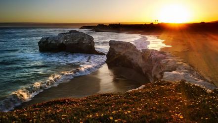 Usa california glass beach fort bragg wallpaper