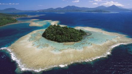 Britain papua new guinea archipelago beaches coral reef wallpaper