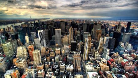 Cityscapes manhattan aerial view wallpaper