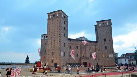 Fossano italia italy architecture castles wallpaper