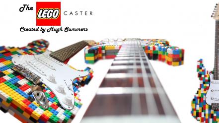 Legos artwork electric guitars multicolor stratocaster wallpaper