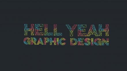 Multicolor typography artwork graphic design wallpaper