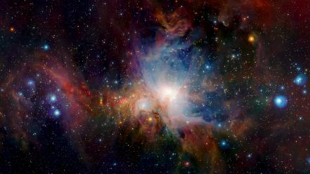 Outer space stars orion nebula wallpaper