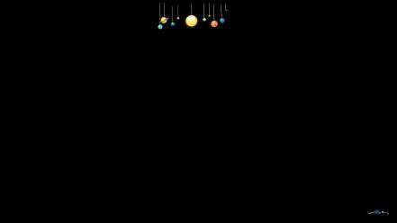 Pluto cut minimalistic mobile planets wallpaper