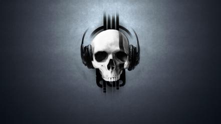Skull headphones wallpaper