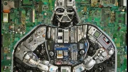 Star wars darth vader technology circuit boards wallpaper