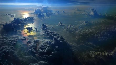 Sun clouds nature skies stratosphere wallpaper